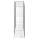 buet gabionkurv 200x50x140/160 cm galvaniseret jern