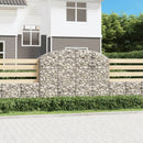 buet gabionkurv 200x50x140/160 cm galvaniseret jern