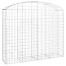 buet gabionkurv 200x50x160/180 cm galvaniseret jern