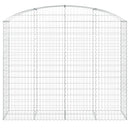 buet gabionkurv 200x50x160/180 cm galvaniseret jern