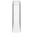 buet gabionkurv 200x50x160/180 cm galvaniseret jern