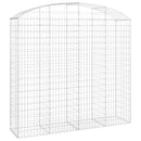 buet gabionkurv 200x50x180/200 cm galvaniseret jern
