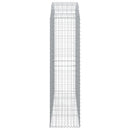 buet gabionkurv 200x50x180/200 cm galvaniseret jern