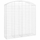 buet gabionkurv 200x50x200/220 cm galvaniseret jern
