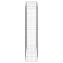 buet gabionkurv 200x50x200/220 cm galvaniseret jern