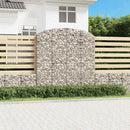 buet gabionkurv 200x50x200/220 cm galvaniseret jern