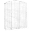 buet gabionkurv 200x50x220/240 cm galvaniseret jern
