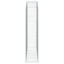 buet gabionkurv 200x50x220/240 cm galvaniseret jern