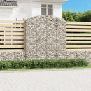 buet gabionkurv 200x50x220/240 cm galvaniseret jern