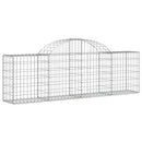 buet gabionkurv 200x30x60/80 cm galvaniseret jern