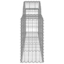 buet gabionkurv 200x30x60/80 cm galvaniseret jern
