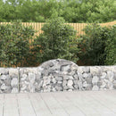 buet gabionkurv 200x30x60/80 cm galvaniseret jern