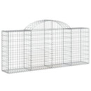 buet gabionkurv 200x30x80/100 cm galvaniseret jern