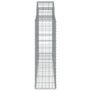 buet gabionkurv 200x30x100/120 cm galvaniseret jern
