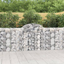 buet gabionkurv 200x30x100/120 cm galvaniseret jern