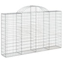buet gabionkurv 200x30x120/140 cm galvaniseret jern