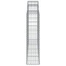 buet gabionkurv 200x30x120/140 cm galvaniseret jern