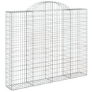 buet gabionkurv 200x30x160/180 cm galvaniseret jern