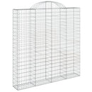 buet gabionkurv 200x30x200/220 cm galvaniseret jern