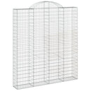 buet gabionkurv 200x30x220/240 cm galvaniseret jern