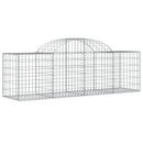 buet gabionkurv 200x50x60/80 cm galvaniseret jern