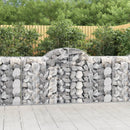 buet gabionkurv 200x50x100/120 cm galvaniseret jern