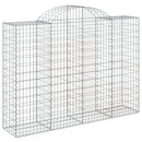 buet gabionkurv 200x50x140/160 cm galvaniseret jern