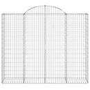 buet gabionkurv 200x50x160/180 cm galvaniseret jern