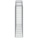 buet gabionkurv 200x50x160/180 cm galvaniseret jern