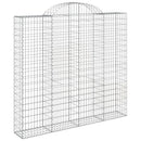 buet gabionkurv 200x50x180/200 cm galvaniseret jern