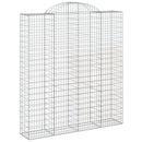 buet gabionkurv 200x50x220/240 cm galvaniseret jern