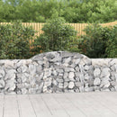 buet gabionkurv 300x30x80/100 cm galvaniseret jern