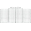 buet gabionkurv 300x50x140/160 cm galvaniseret jern