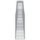 buet gabionkurv 400x30x80/100 cm galvaniseret jern
