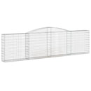 buet gabionkurv 400x30x100/120 cm galvaniseret jern