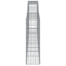 buet gabionkurv 400x30x100/120 cm galvaniseret jern