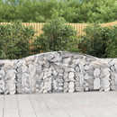 buet gabionkurv 400x30x100/120 cm galvaniseret jern