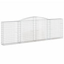buet gabionkurv 400x30x120/140 cm galvaniseret jern