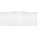 buet gabionkurv 400x30x140/160 cm galvaniseret jern