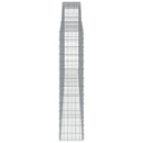 buet gabionkurv 400x30x140/160 cm galvaniseret jern