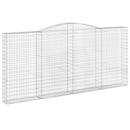 buet gabionkurv 400x30x180/200 cm galvaniseret jern