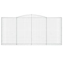buet gabionkurv 400x30x180/200 cm galvaniseret jern