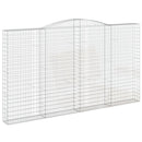 buet gabionkurv 400x30x220/240 cm galvaniseret jern