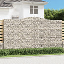 buet gabionkurv 400x30x220/240 cm galvaniseret jern