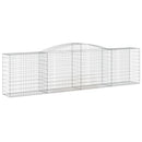 buet gabionkurv 400x50x100/120 cm galvaniseret jern