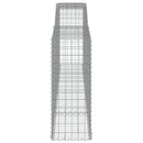 buet gabionkurv 400x50x120/140 cm galvaniseret jern