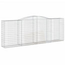 buet gabionkurv 400x50x140/160 cm galvaniseret jern