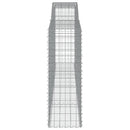 buet gabionkurv 400x50x140/160 cm galvaniseret jern