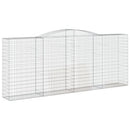 buet gabionkurv 400x50x160/180 cm galvaniseret jern