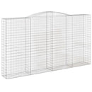 buet gabionkurv 400x50x220/240 cm galvaniseret jern